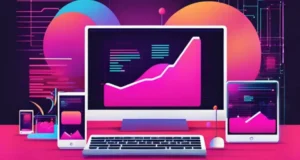 Gráfico de acessos à internet em dispositivos móveis comparado a desktops em diferentes dispositivos, representando site responsivo e mobile-first.