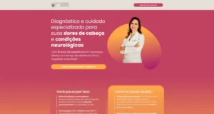 Landing page otimizada para a neurologista Dra. Ana Dalmonico, destacando diagnóstico de dores de cabeça e condições neurológicas com CTA direto para agendamento.